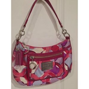 Coach Poppy Signature Geometric Print Hobo Bag